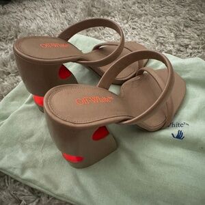 Off-White Meteor Cut-Out Open Toe Mules